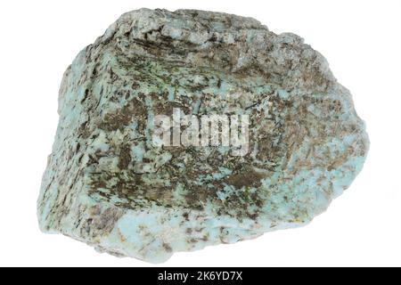 amazonite from the USA isolated on white background Stock Photo