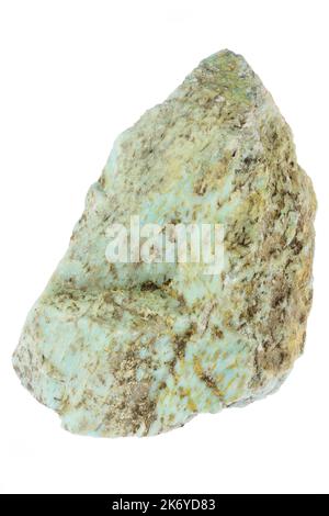 amazonite from the USA isolated on white background Stock Photo