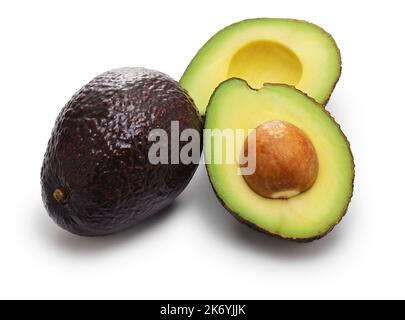 fresh avocado isolated on white background Stock Photo