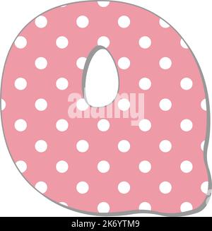 Polka dot letter.Pastel polka dots font. Hand drawn letter design for scrapbooks, albums, crafts and back to school projects. Stock Vector