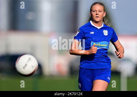 Rhianne Oakley of Cardiff City Women FC celebrates scoring the