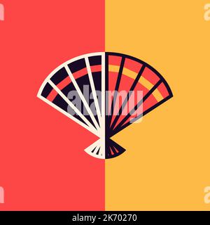 Theater Fan Flat Symbol Stock Vector