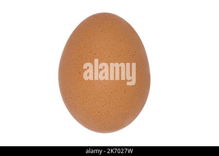 Vertical photo of whole white egg isolated on white background Stock Photo