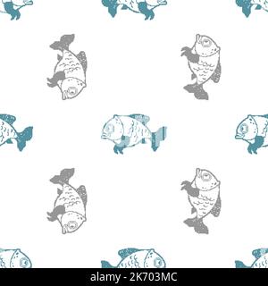 Fish Pixel art. 8 bit Carp. pixelated Vector illustration Stock Vector ...
