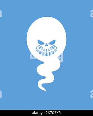 Ghost isolated. spook Vector illustration halloween Stock Vector