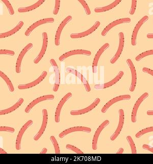 Seamless pattern with sausages.Vector illustration Stock Vector