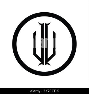DO Logo monogram letter with hexagon horn shape design template Stock ...