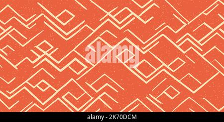 Red texture geometric zigzag shapes vector illustration. Abstract futuristic. Stock Vector