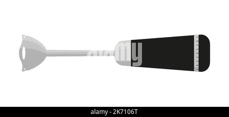 Blender kitchen immerse electric metal black flat. Kitchen plastic stainless steel handheld blender modern blending food drink grinding smoothie making mix shake small appliances icon isolated Stock Vector