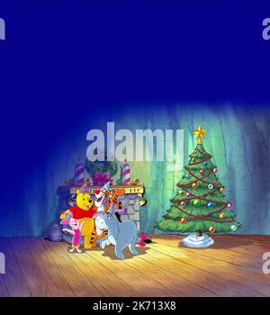 PIGLET,POOH,TIGGER,EEYORE, WINNIE THE POOH: A VERY MERRY POOH YEAR, 2002 Stock Photo