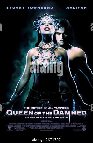 AALIYAH, STUART TOWNSEND, QUEEN OF THE DAMNED, 2002 Stock Photo