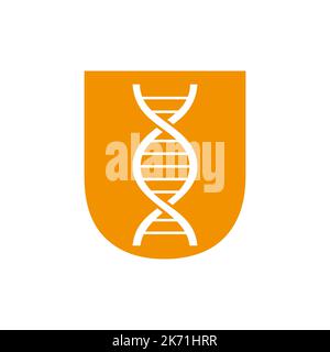 Initial Letter U DNA Logo Concept For Biotechnology, Healthcare And Medicine Identity Vector Template Stock Vector