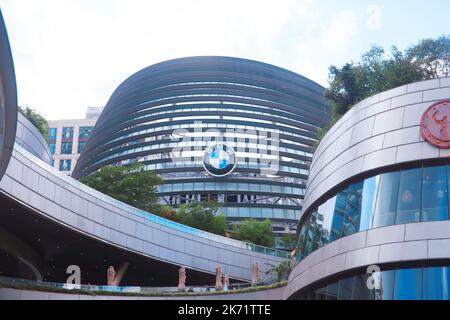 SHANGHAI, CHINA - JULY 21, 2019 - A photo shows the BMW Group research and development center in Shanghai, China, July 21, 2021. German carmaker BMW G Stock Photo