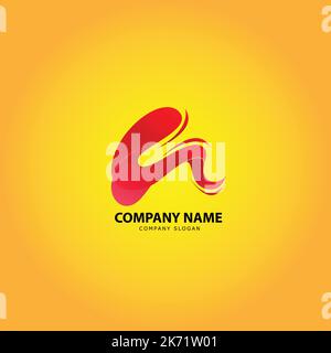 Creative Letter a logo icon template on gradient background. Stock Vector