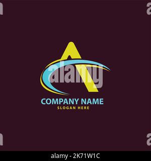 Creative Letter a logo icon template. Stock Vector