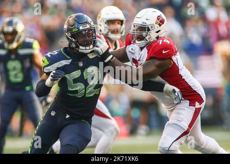 Seattle Seahawks offensive lineman Damien Lewis (68) looks to block during  an NFL football game against the Houston Texans, Sunday, Dec. 12, 2021, in  Houston. (AP Photo/Matt Patterson Stock Photo - Alamy