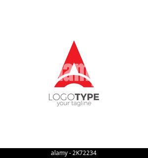 Letter A Simple Logo Design Stock Vector