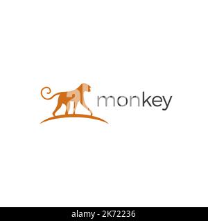 Monkey Logo, Animal Logo Design, Monkey Icon Stock Vector
