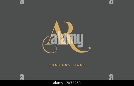 AR, RA Abstract Letters Logo Monogram Stock Vector