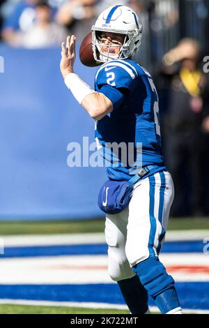 Indianapolis, Indiana, USA. 16th Oct, 2022. Indianapolis Colts defensive  lineman DeForest Buckner (99) during pregame of NFL football game action  between the Jacksonville Jaguars and the Indianapolis Colts at Lucas Oil  Stadium