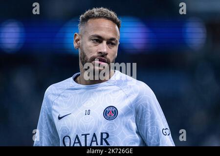 PARIS, FRANCE - OCTOBER 11: Neymar during the UEFA Champions League group H match between Paris Saint-Germain and SL Benfica at Parc des Princes on Oc Stock Photo