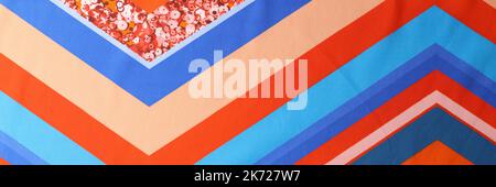 Abstract colorful background of colored fabric in rhombuses Stock Photo
