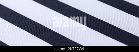 Fabric striped black white line pattern background Stock Photo