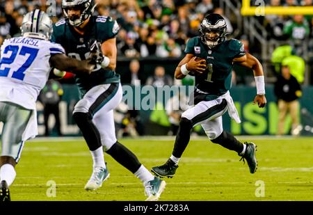 Philadelphia Eagles' Jalen Hurts in action during practice at NFL football  team's training camp, Saturday, July 30, 2022, in Philadelphia. (AP  Photo/Chris Szagola Stock Photo - Alamy