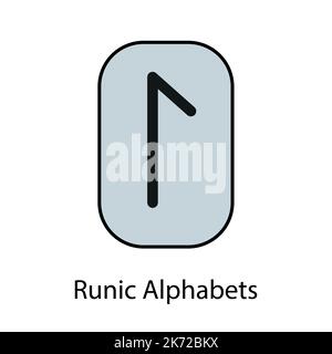 Runic Alphabets. Complete collection of Rune alphabet, futhark. Writing ancient Germans. Vector Mystical symbols.  Esoteric, occult, magic illustratio Stock Vector