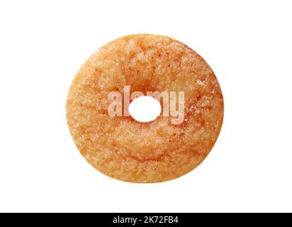 Sugar Cinnamon Doughnut Isolated on White Background Stock Photo