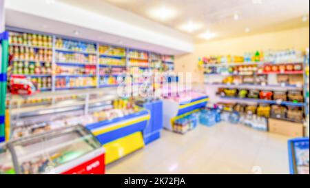 Abstract blur and defocused shopping mall retail in department store interior for background Stock Photo