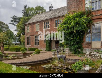 Hellens Manor, an historic house, Much Marcle, Herefordshire, UK; view of the exterior Stock Photo