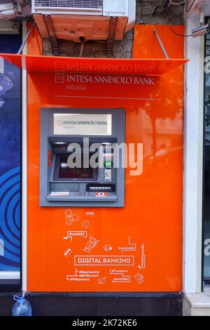 Intesa Sanpaolo Bank, Saranda, Republic of Albania Stock Photo
