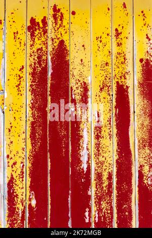 Pealing paint on wood, Ormondville, Tararua District, North Island, New Zealand Stock Photo