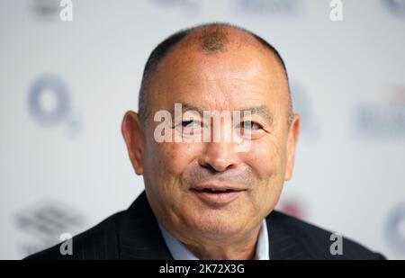 England head coach Eddie Jones during a media briefing at Twickenham Stadium, London. Picture date: Monday October 17, 2022. Stock Photo