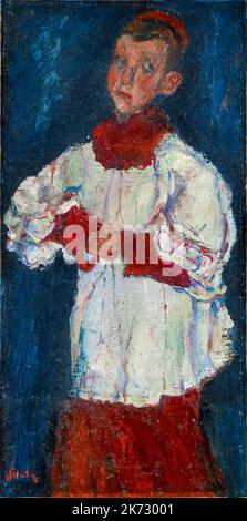 Chaim Soutine, The Choir Boy, portrait painting in oil on canvas, circa 1927 Stock Photo