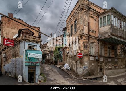 Street scene from Tbilisi, capital of Georgia, October  2022 Stock Photo