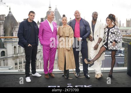 Black Adam' Cast Do Press in London, Pierce Brosnan & Dwayne Johnson  Coordinate in Bright Colors!, aldis hodge, Dwayne Johnson, Noah Centineo,  Pierce Brosnan, Quintessa Swindell, Sarah Shahi