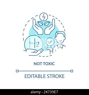 Non toxic fuel turquoise concept icon Stock Vector