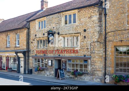 16th century The Plume of Feathers Inn Half Moon Street, Sherborne, Dorset, England, United Kingdom Stock Photo