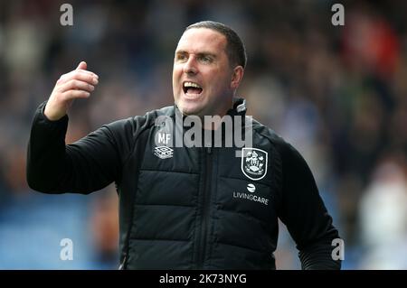 File photo dated 09-10-2022 of Huddersfield boss Mark Fotheringham, who could name an unchanged starting line-up for the home game against Preston. Issue date: Monday October 17, 2022. Stock Photo