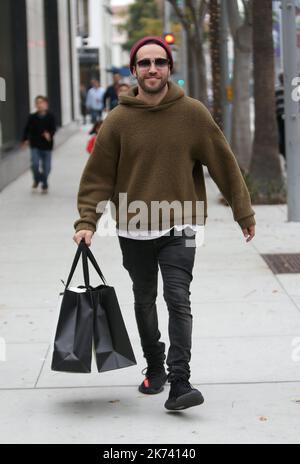 Pete Wentz shopping at Gucci in Beverly Hills on 15/12/2016 Stock Photo ...