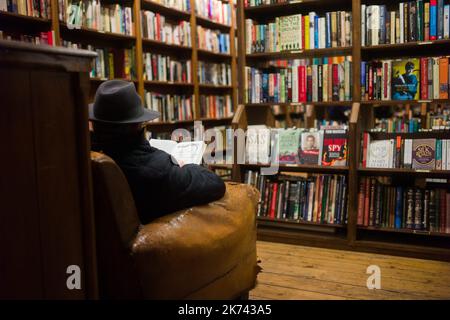 Wales, Hay-on-Wye, january of 2017 - Hay is a small market town and community in the traditional county and district of Brecknockshire in Wales. Often described as 'the town of books', it is the National Book Town of Wales. The annual Hay Festival is a major literary festival. Stock Photo