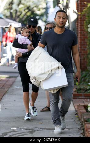 Chrissy Teigen and John Legend take baby shopping in West Hollywood