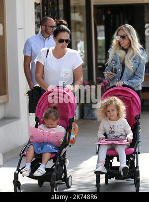 Petra and Tamara Ecclestone seen out in Beverly Hills Stock Photo