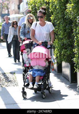 Petra and Tamara Ecclestone seen out in Beverly Hills Stock Photo