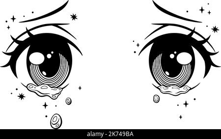 Girl eye and crying anime 1730193 on animeshercom