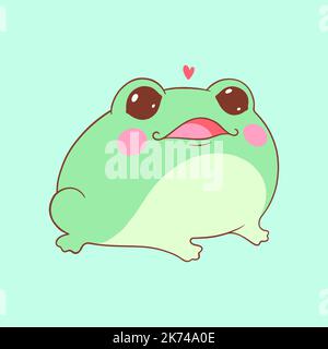 Cute Adorable Baby Frog Nursery Art Kawaii Chibi Cartoon Illustration ·  Creative Fabrica