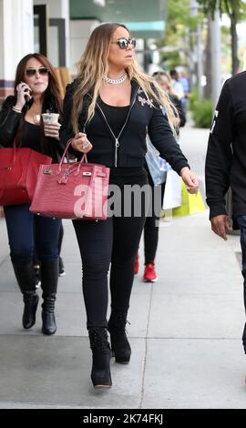 Mariah Carey seen out and about in Los Angeles, California Stock Photo