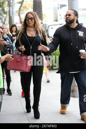 Mariah Carey seen out and about in Los Angeles, California Stock Photo